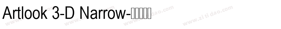 Artlook 3-D Narrow字体转换